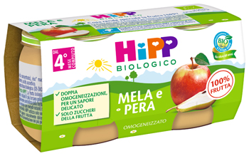 Mela e Pera Hipp Biologico Omogeneizzato Alla Frutta 2x80g