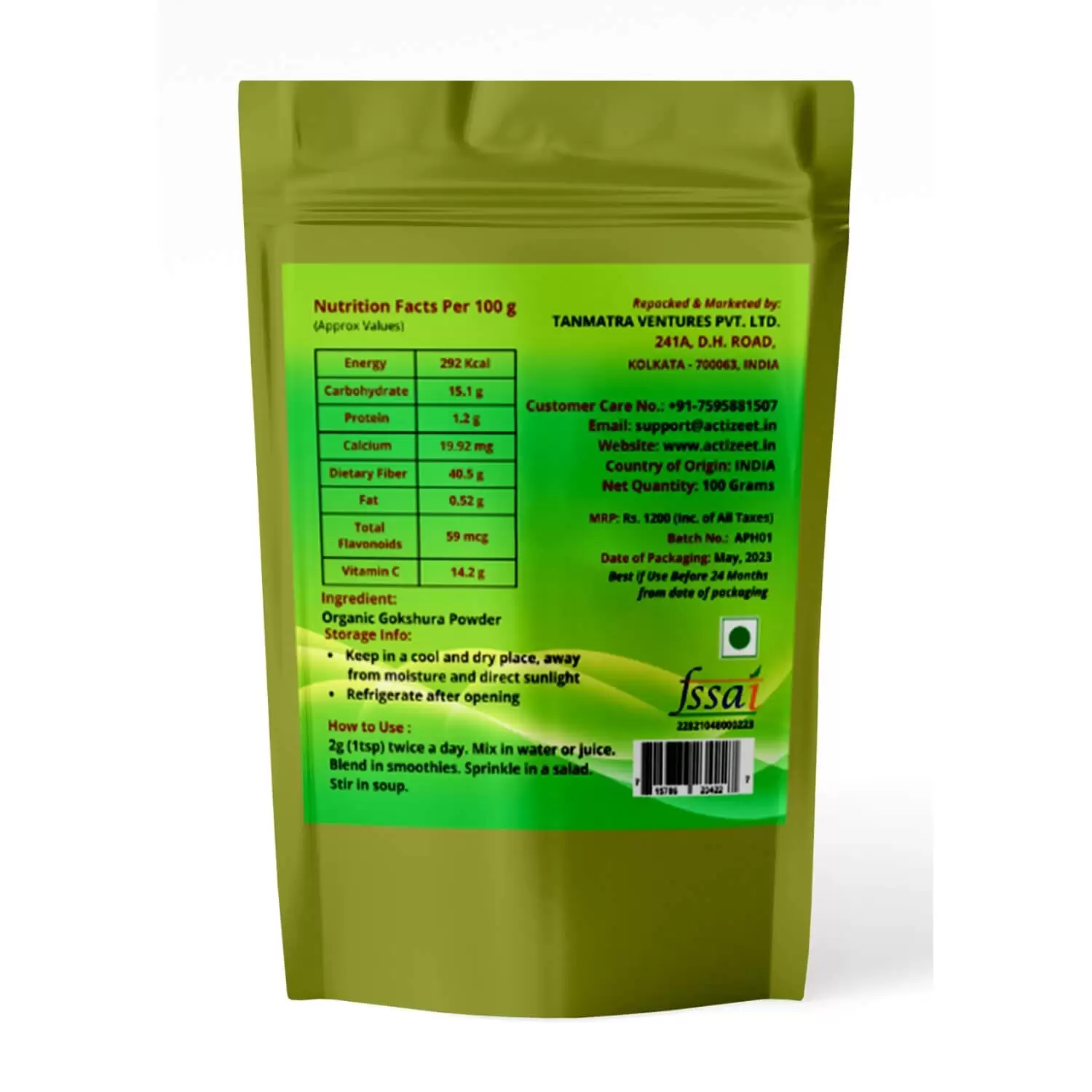 ACTIZEET | Gokshura Powder Organic - immagine 4