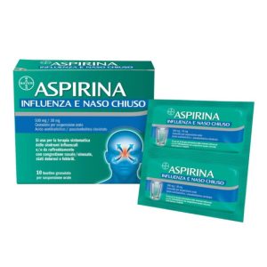 Aspirina Influenza e Naso Chiuso 500 Mg / 30 Mg Granulato Per Sospensione Orale