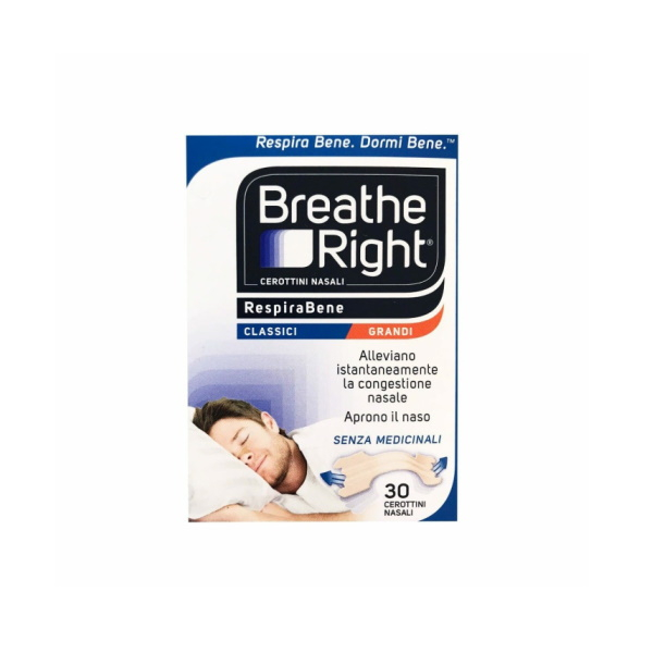 Breathe Right Cerotti nasali classici grandi 30 pezzi