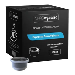 100 Capsule Caffè “Espresso Decaffeinato” Compatibili Sistema S