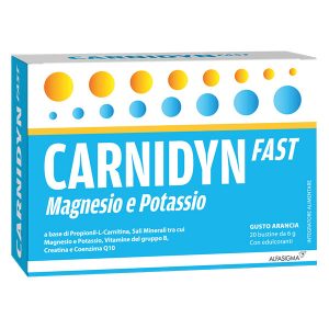 Carnidyn Fast Integratore Alimentare Magnesio e Potassio 20 Bustine