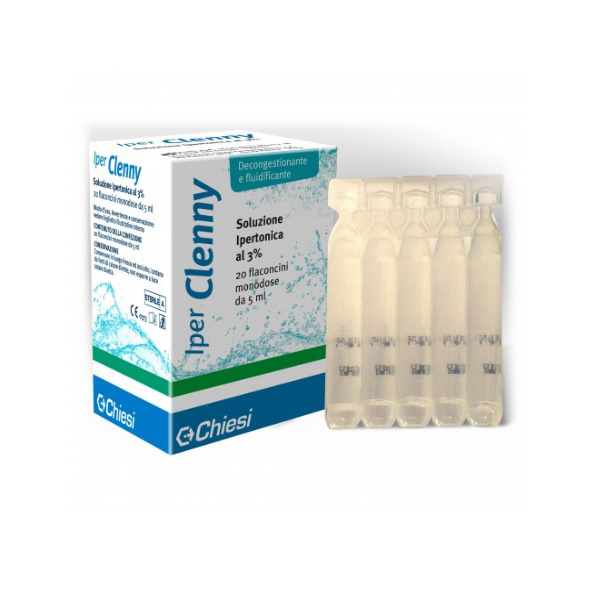 Iper Clenny Soluzione Ipertonica Monodose Decongestionante e Fluidificante 20 Flaconi 2 Ml