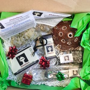 Confezione Natalizia Idea Regalo con Incenso Oman Boswellia Sacra, Olio Essenziale, Sapone Artigianale, Diffusore.