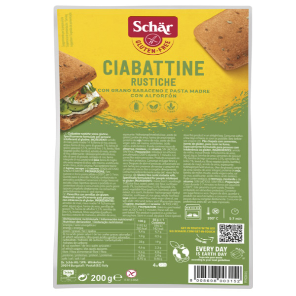Schar Ciabattine Rustiche Senza Glutine 200 G