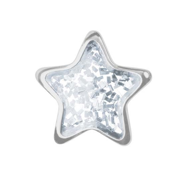 Studex Orecchini Stella Glitter Bianca Acciaio 221 2 Pezzi