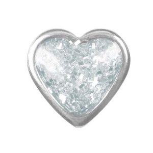 Studex System75 Heart Glitter White Surgical Stainless Steel Articolo 225 2 Pezzi