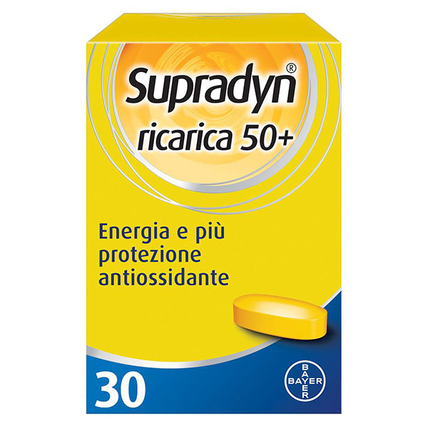 Supradyn Ricarica 50+ Integratore Alimentare Vitamine e Minerali 30 Compresse