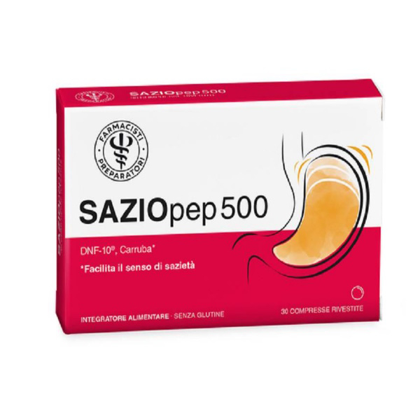Unifarco Lfp Saziopep 500 Integratore Alimentare A Base Di Carruba Senza Glutine 30 Compresse